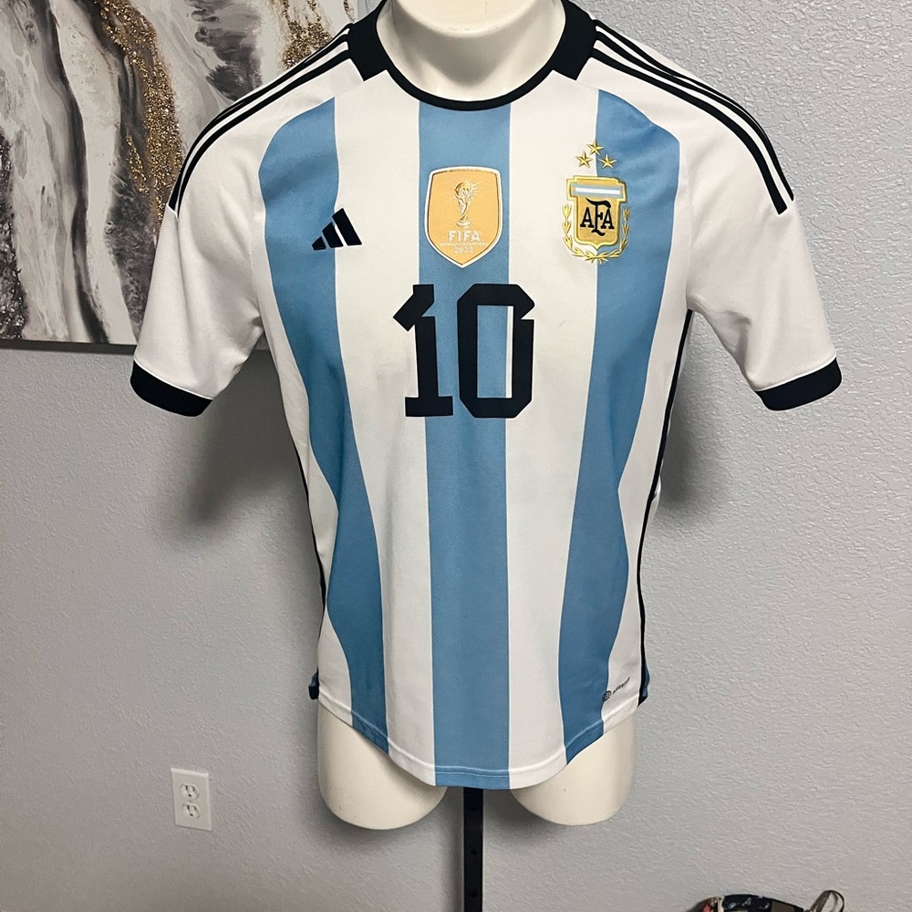 Adidas Argentina Soccer Jersey Blue White